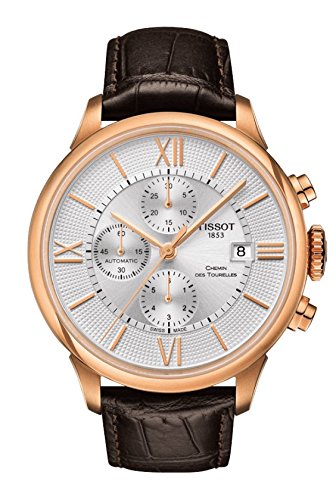 Tissot Watches : T099.427.36.038.00 Automatic Chronograph Date Brown Leather Men Watch