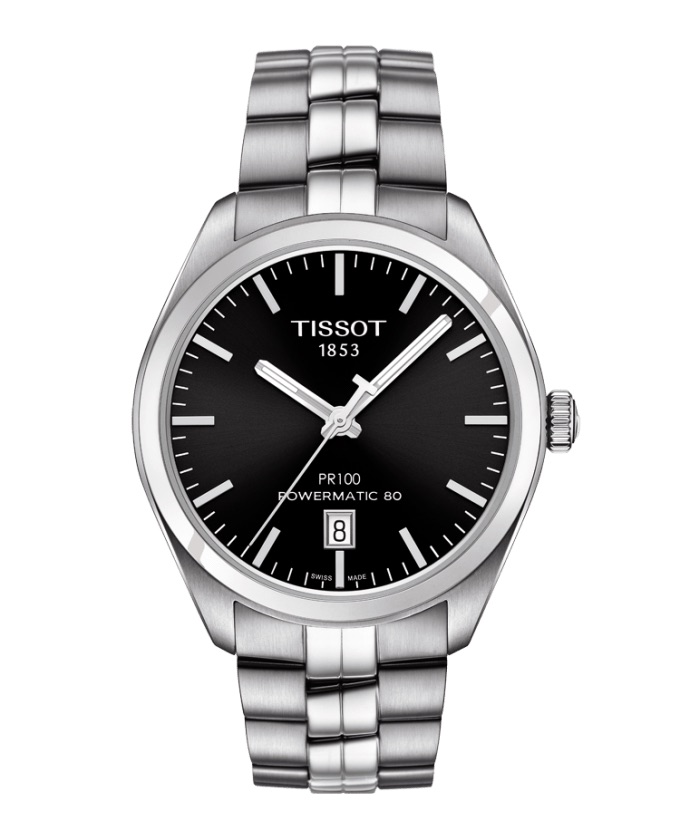 Tissot Watches : T101.407.11.051.00 Powermatic 80 Date Stainless Steel Men Watch