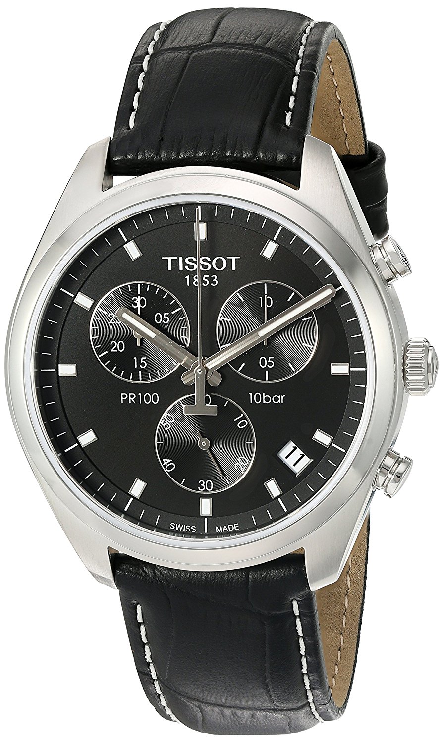 Tissot Watches : T101.417.16.051.00 Black Dial Stainless Steel Band Men Watch