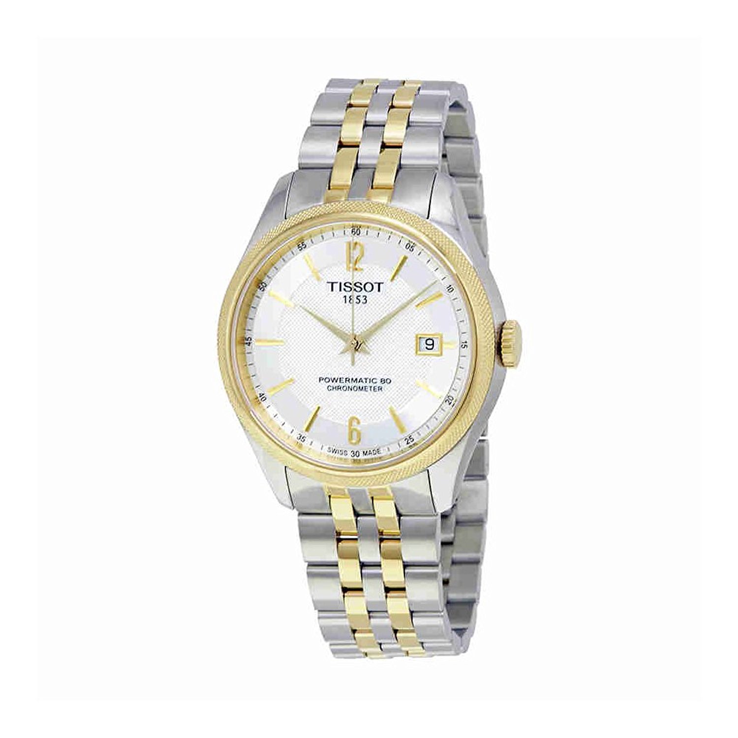 Tissot Watches : T108.408.22.037.00 Silver Dial Fixed Gold Pvd Band Men Watch