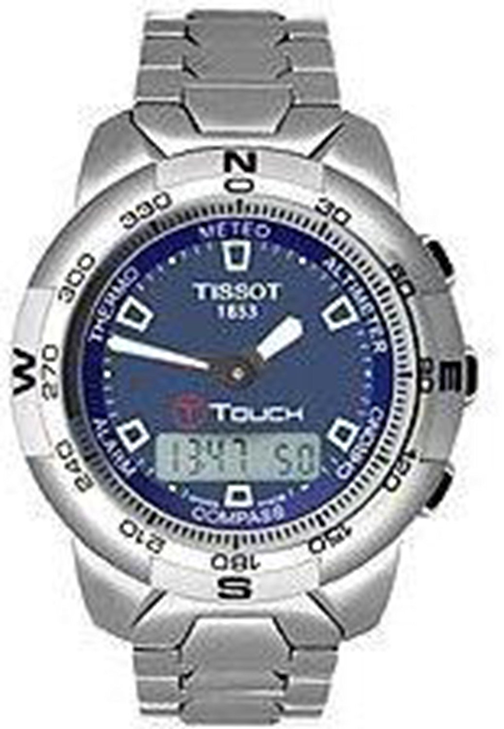 Tissot Watches : T33.7.888.41 Blue Dial Bidirectional Rotating Band Men Watch