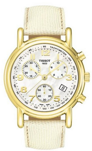 Tissot Watches : T71.3.442.72 Quartz Chronograph Date 18ct Gold Women Watch