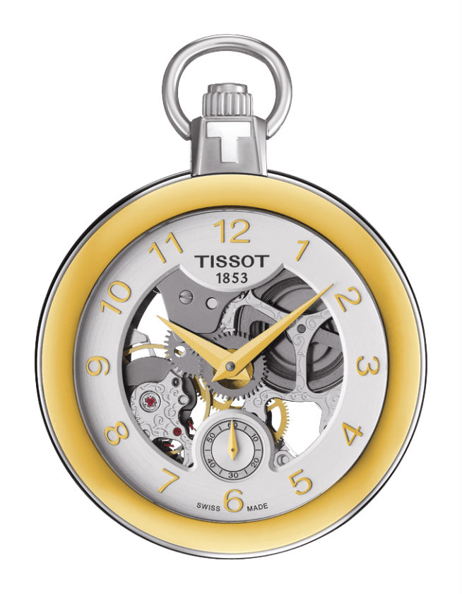 Tissot Watches : T853.405.29.412.00 Mechanical Hand Wind Skeleton Dial Stainless Steel Unisex Watch