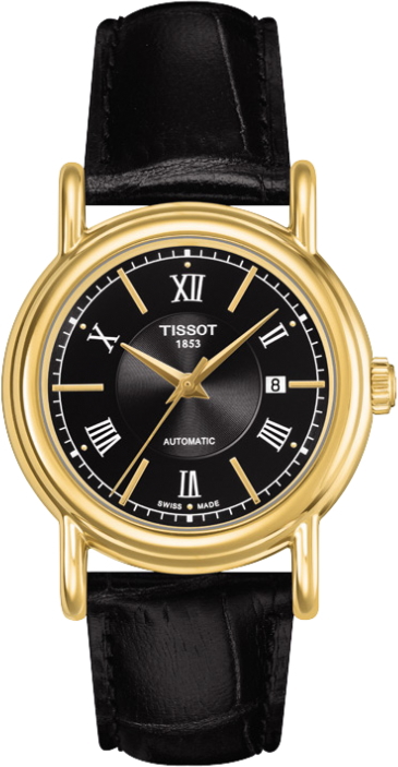 Tissot Watches : T907.007.16.058.00 Automatic Carson Analog Roman 18ct Gold Women Watch