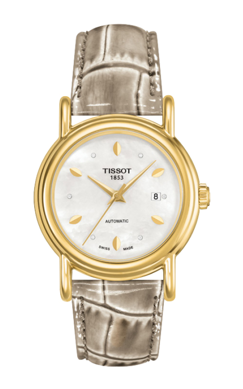Tissot Watches : T907.007.16.106.00 Automatic Carson Analog 18ct Gold Women Watch