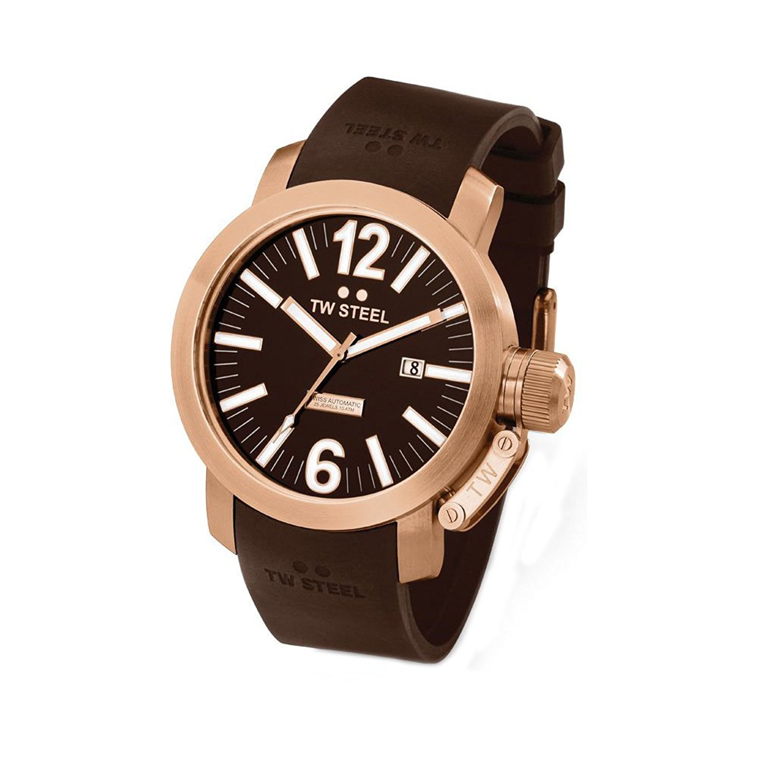 TW Steel Watches : TW101 Brown Dial Rubber Band Men Watch