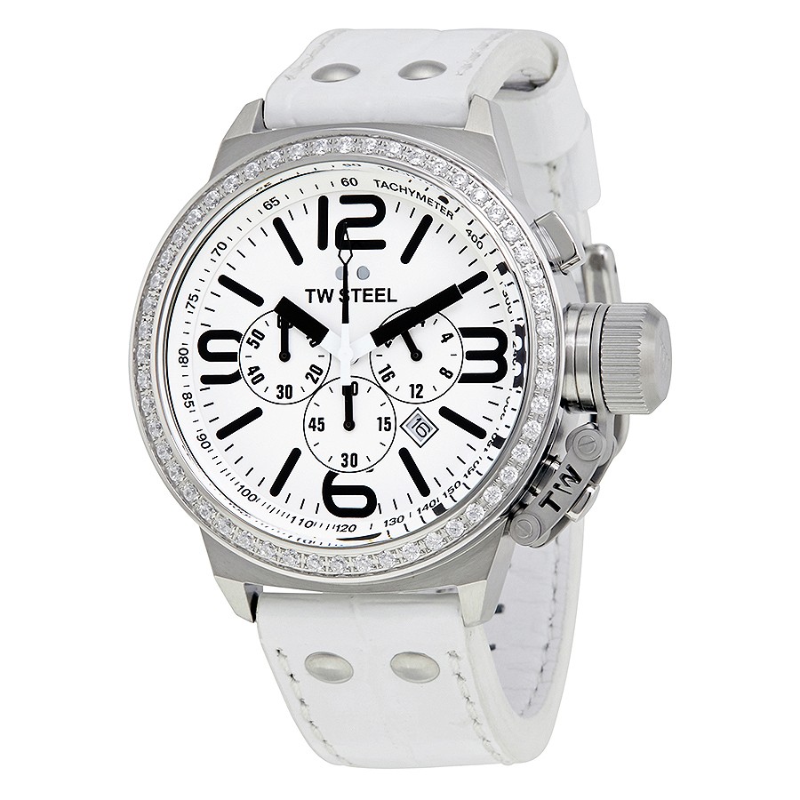 TW Steel Watches : TW10R White Quartz Unisex Watch