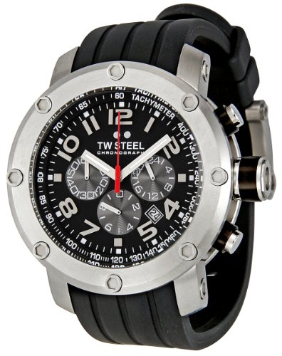 Tw Steel Watches : TW120 Quartz Chronograph Date 45mm Grandeur Tech Men Watch