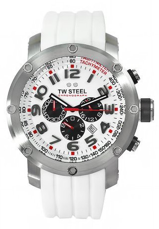 Tw Steel Watches : TW123 Quartz Chronograph Date 48mm Grandeur Tech Men Watch