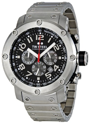 Tw Steel Watches : TW126 Quartz Chronograph Date 45mm Grandeur Tech Men Watch