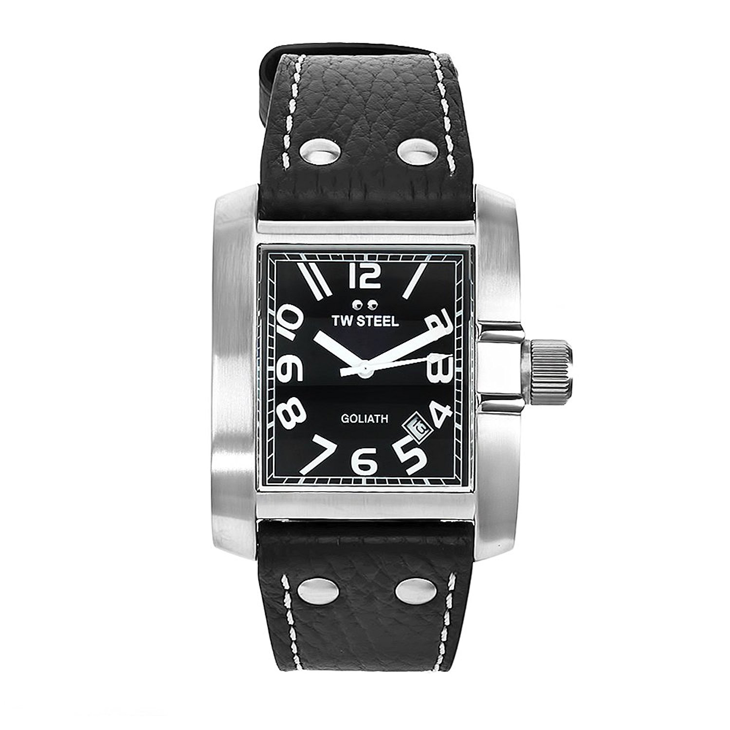 TW Steel Watches : TW19 Black Dial Leather Women Watch
