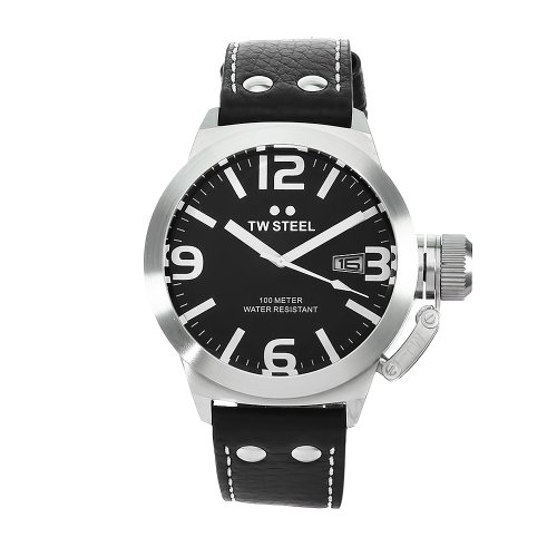 Tw Steel Watches : TW2 Quartz Date 45mm Canteen Men Watch