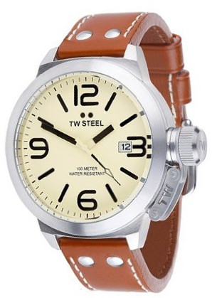 Tw Steel Watches : TW21 Quartz Date 50mm Canteen Men Watch