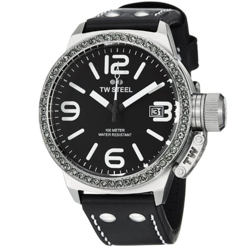 Tw Steel Watches : TW37 Quartz Crystal Date 45mm Canteen Men Watch