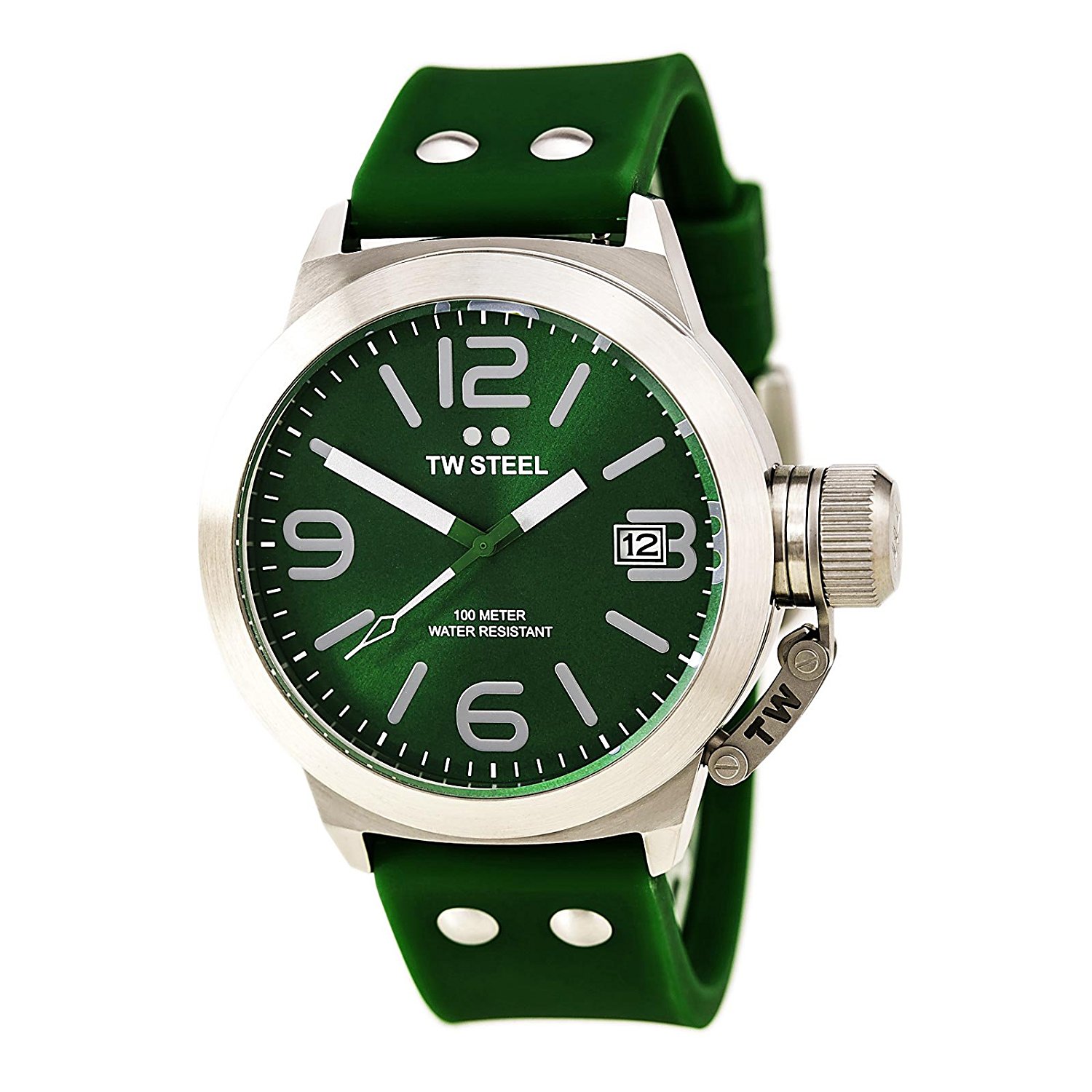TW Steel Watches : TW505 Green Dial Rubber Women Watch