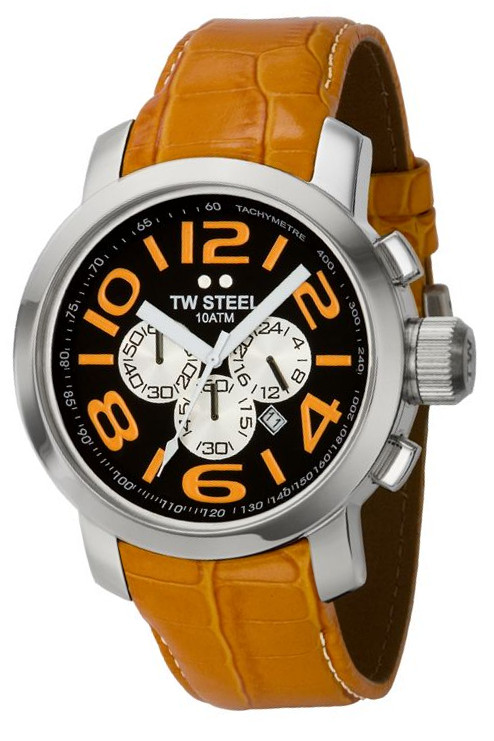 Tw Steel Watches : TW52 Quartz Chronograph Date 45mm Grandeur Men Watch
