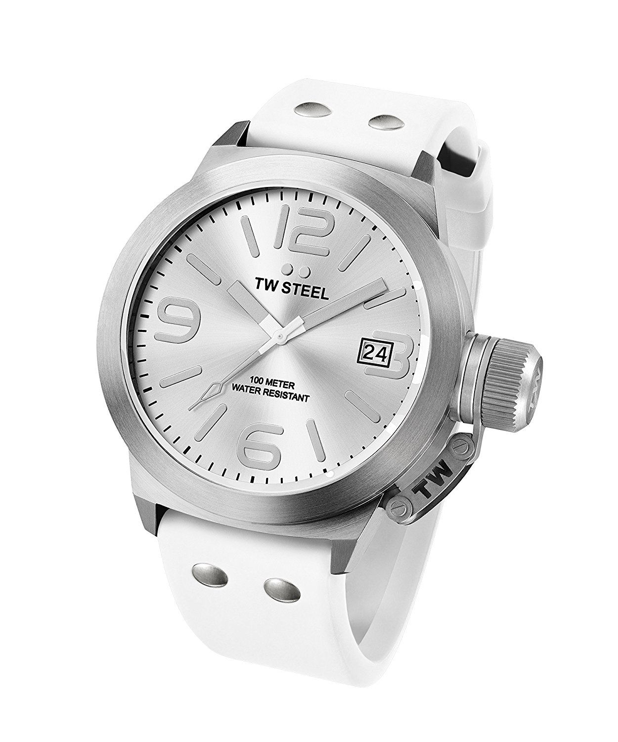 TW Steel Watches : TW535 White Dial Silicone Women Watch