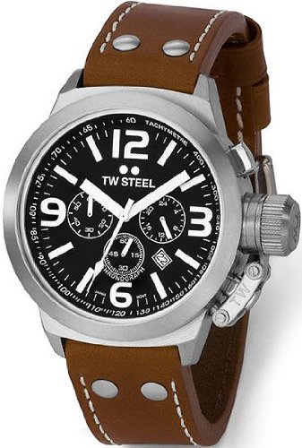 Tw Steel Watches : TW6 Quartz Chronograph Date 45mm Canteen Men Watch