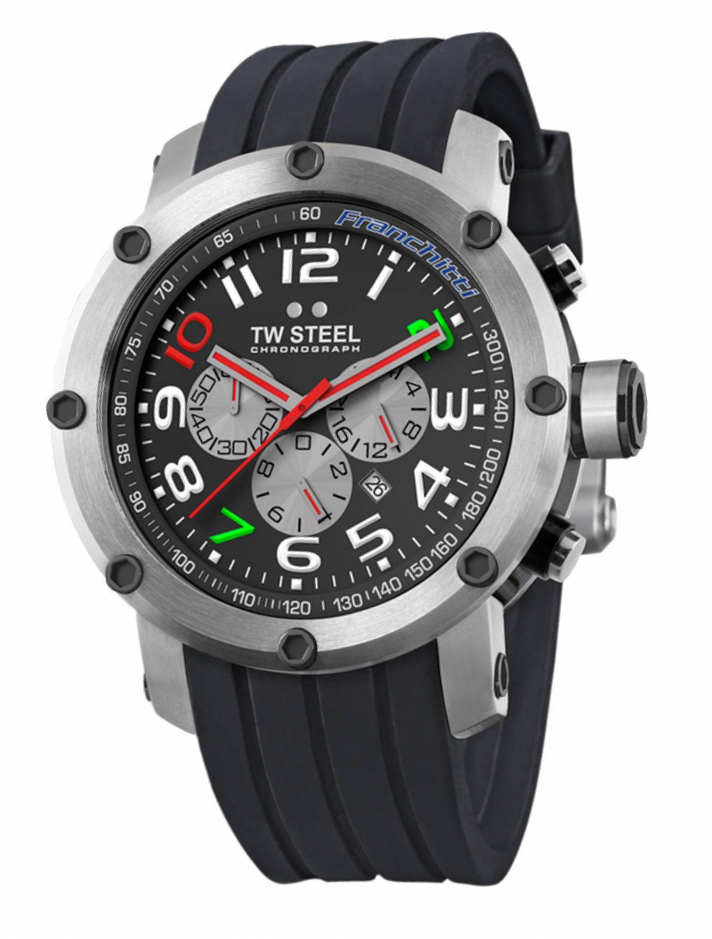 Tw Steel Watches : TW607 Quartz Chronograph Date 45mm Dario Franchitti Edition Men Watch