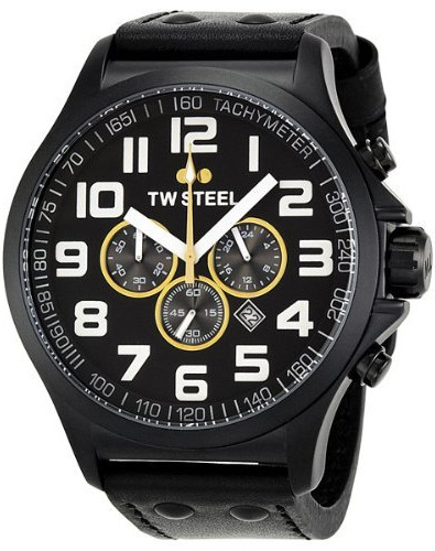 Tw Steel Watches : TW678R Quartz Chronograph Date 48mm Pilot Men Watch