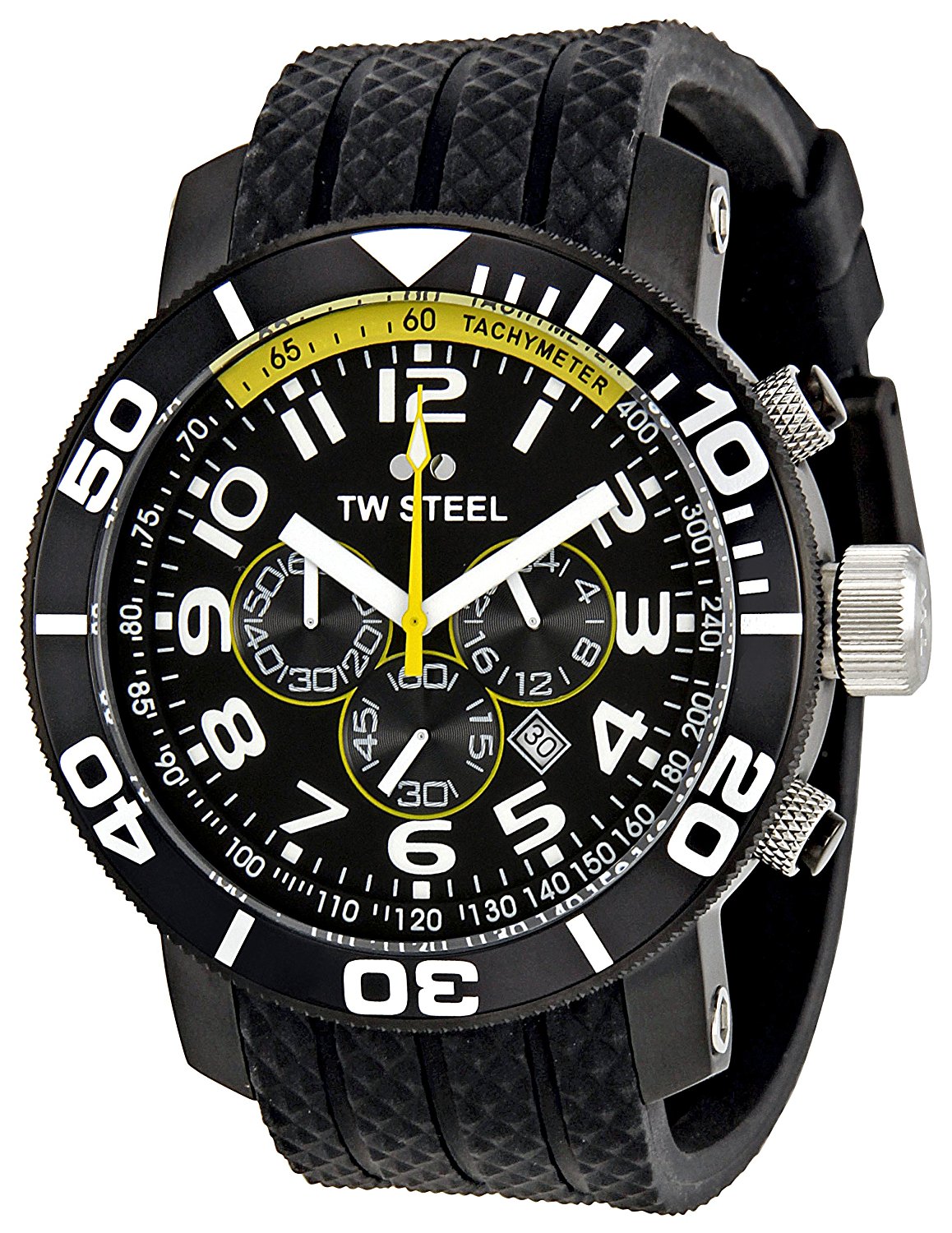TW Steel Watches : TW75 Black Dial Chronograph Tachometer Men Watch