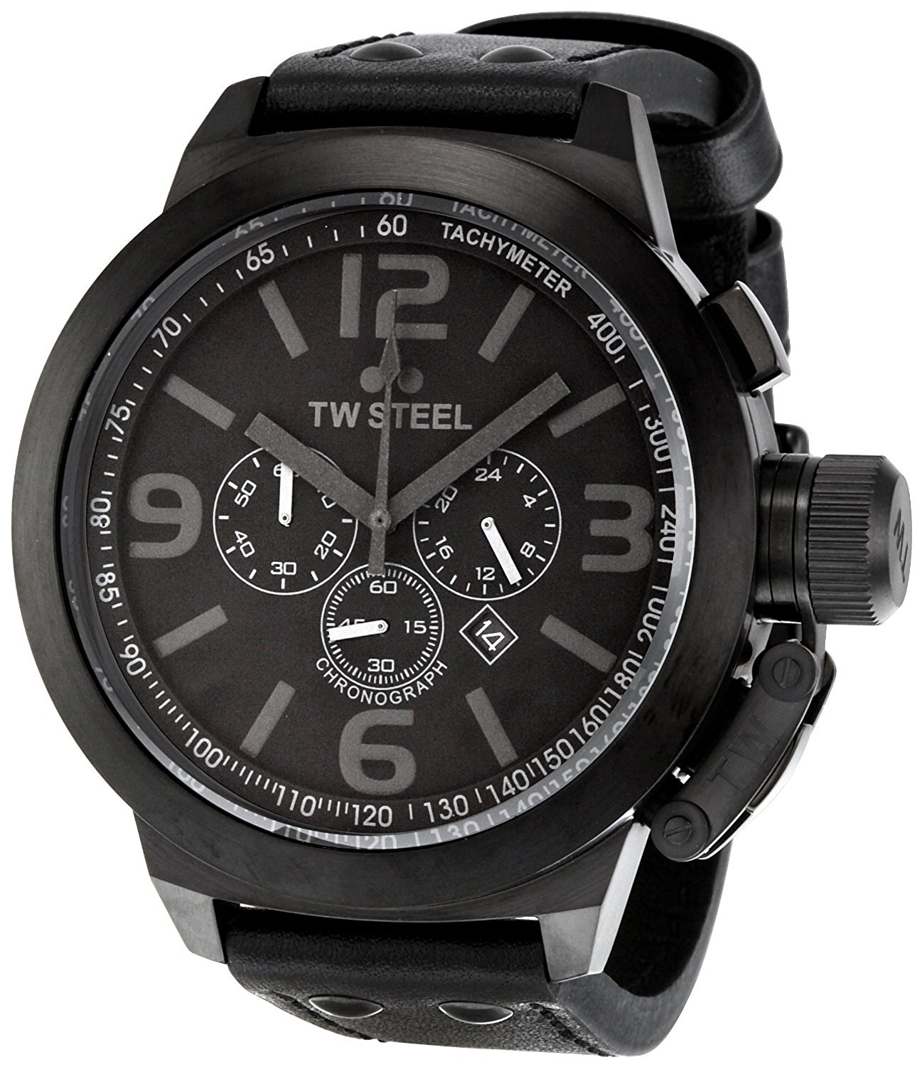TW Steel Watches : TW821R Black Dial Fixed Black Pvd Band Men Watch