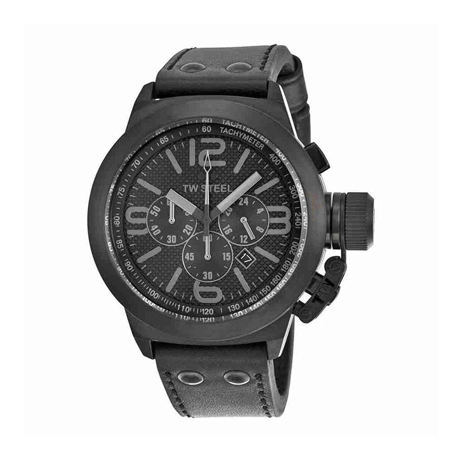 TW Steel Watches : TW843R Black Dial Fixed Black Pvd Band Men Watch