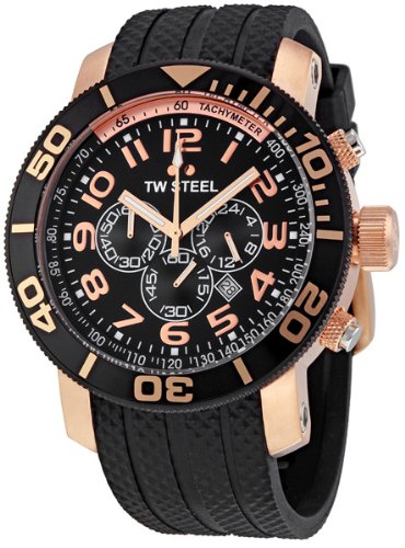 Tw Steel Watches : TW92 Quartz Chronograph Date 48mm Grandeur Diver Men Watch