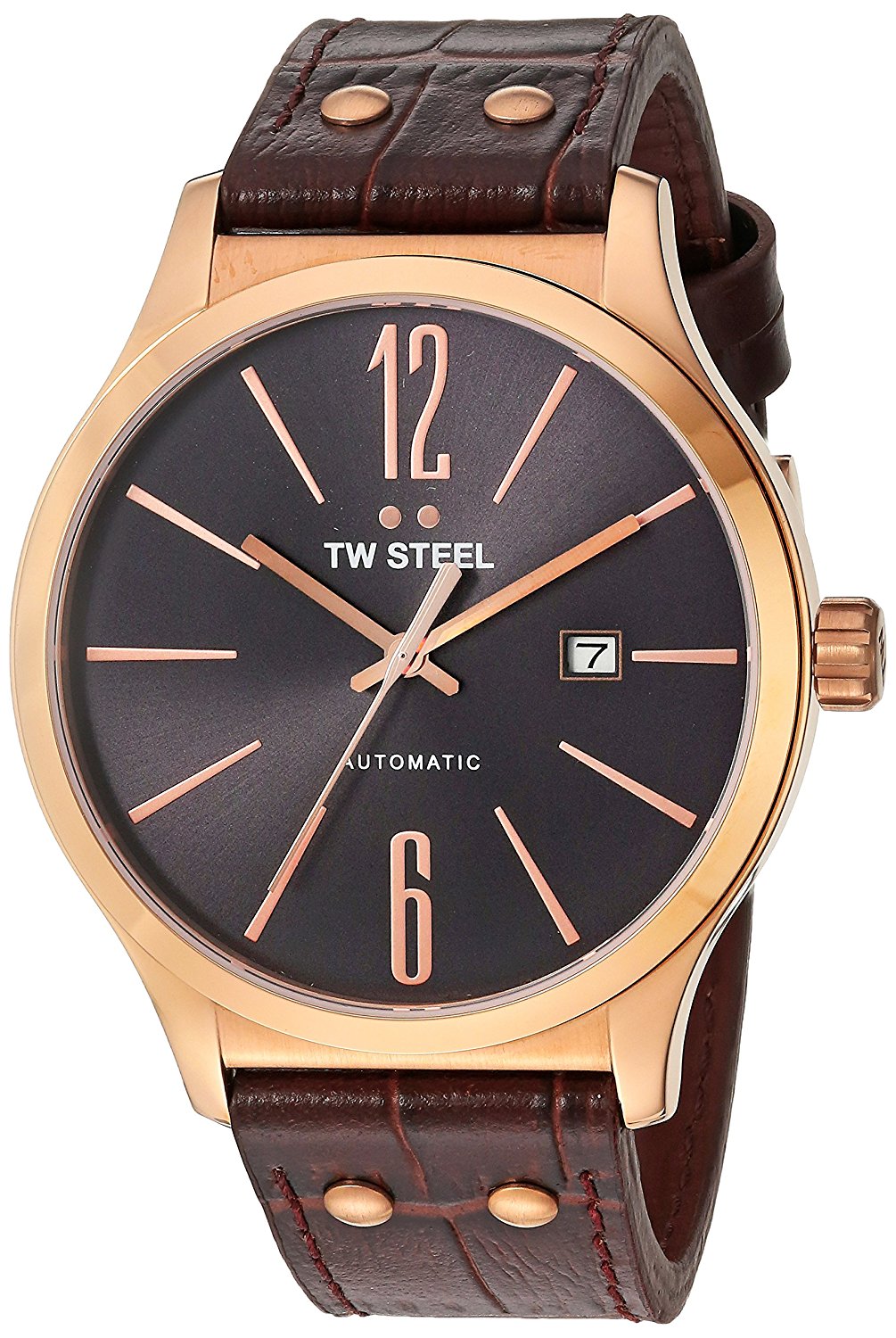 TW Steel Watches : TWA1312 Quartz Analog Date Brown Leather Men Watch