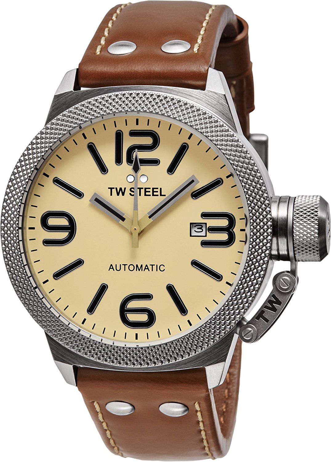 TW Steel Watches : TWA952 Beige Dial Fixed Stainless Steel Band Men Watch