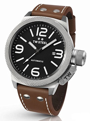 TW Steel Watches : TWA954 Black Dial Fixed Stainless Steel Band Men Watch