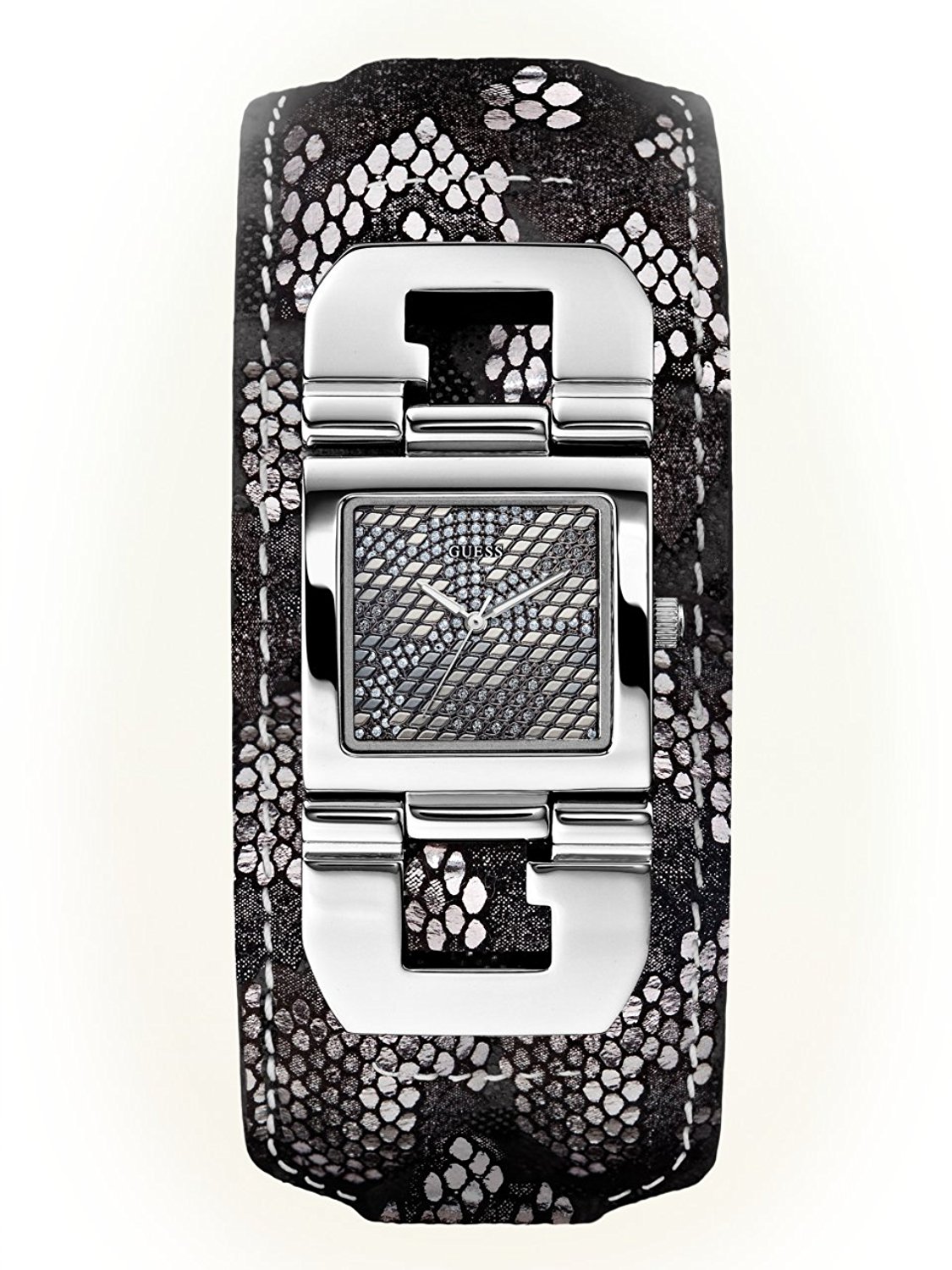 Guess Watches : U0054L1 Black Dial Stainless Steel Band Women Watch