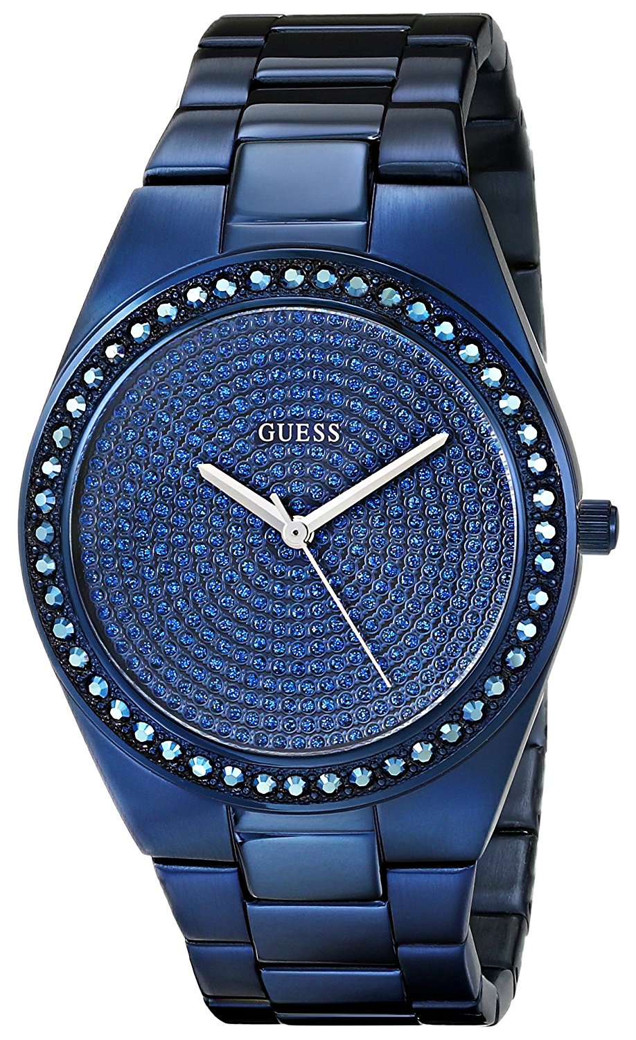 Guess Watches : U0059L2 Blue Dial Metal Band Women Watch