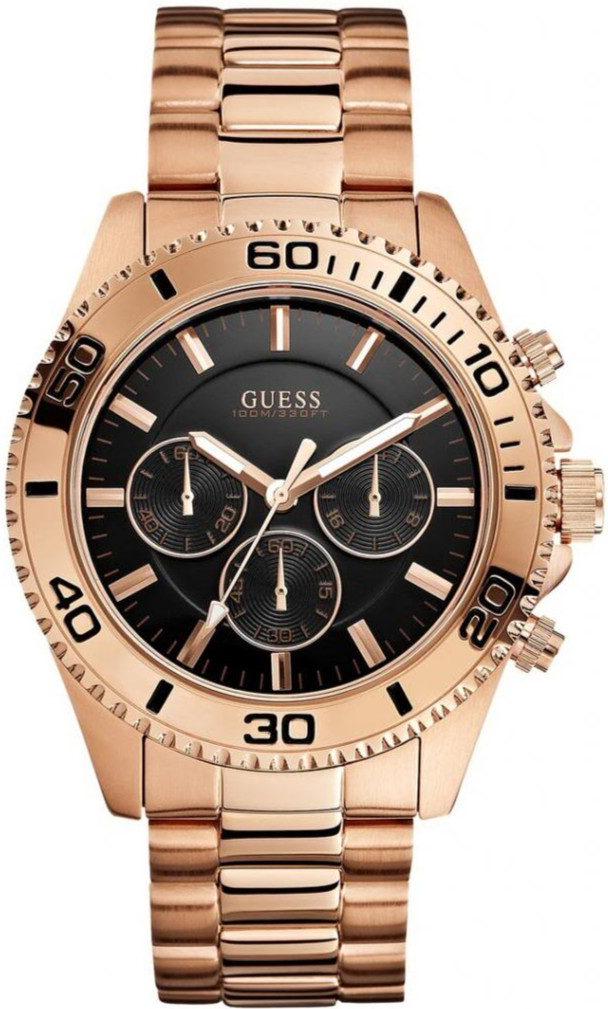 Guess Watches : U0170G3 Quartz Chronograph Rose Gold Tone Stainless Steel Men Watch