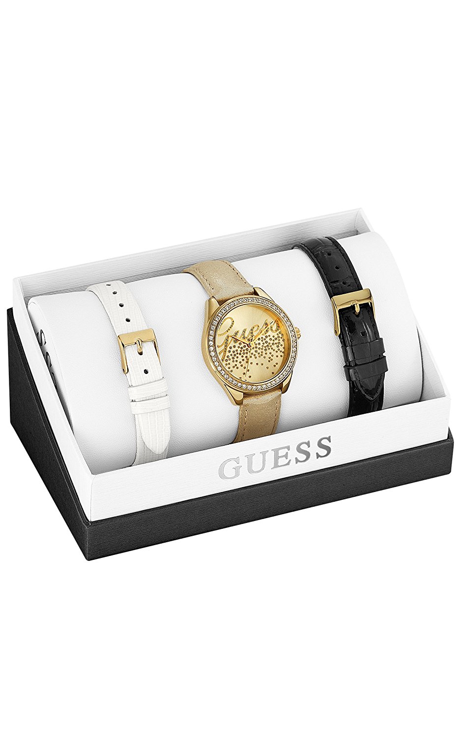 Guess Watches : U0201L3 Gold Dial Metal Band Women Watch