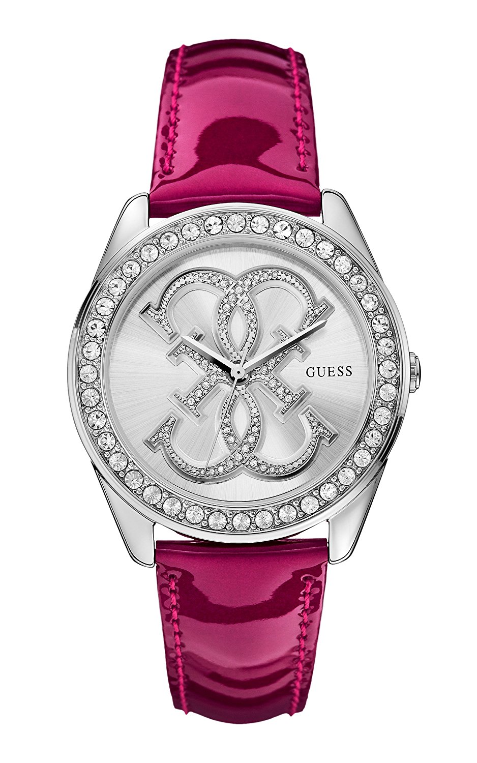 Guess Watches : U0208L3 Quartz Analog Crystal Bezel Leather Women Watch