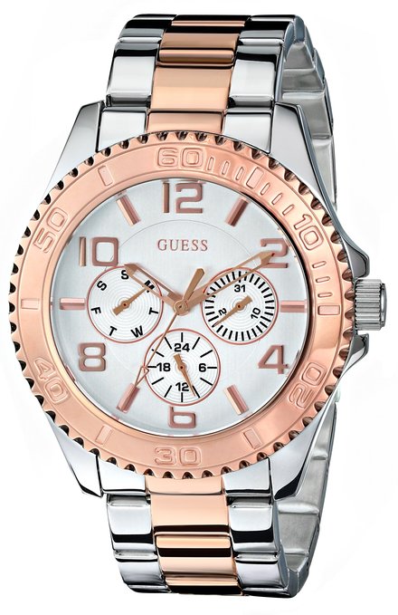 Guess Watches : U0231L5 Quartz Multifunction Dial Two Tone Stainless Steel Women Watch