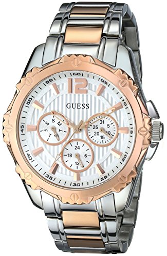 Guess Watches : U0232L4 Quartz Multifunction Dial Two Tone Stainless Steel Women Watch