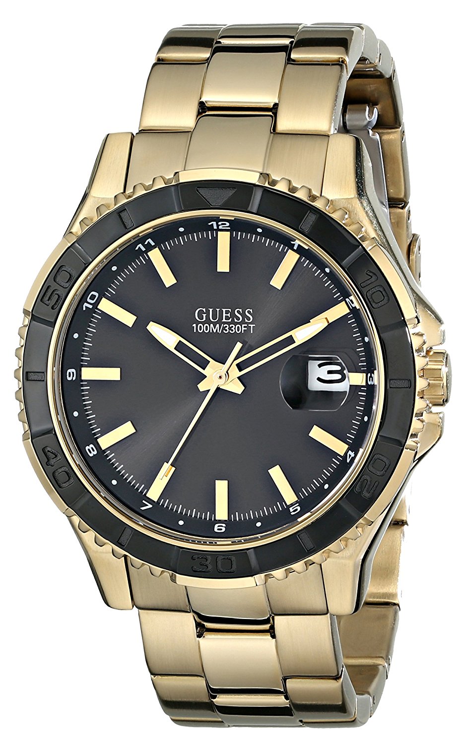 Guess Watches : U0244G7 Black Dial Stainless Steel Band Women Watch