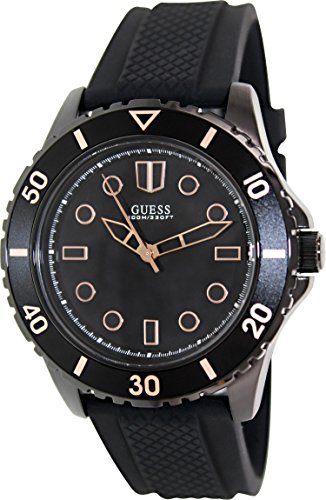 Guess Watches : U0245G3 Quartz Analog Black Rubber Men Watch