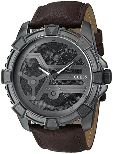 Guess Watches : U0274G1 Quartz Analog Brown Leather Men Watch