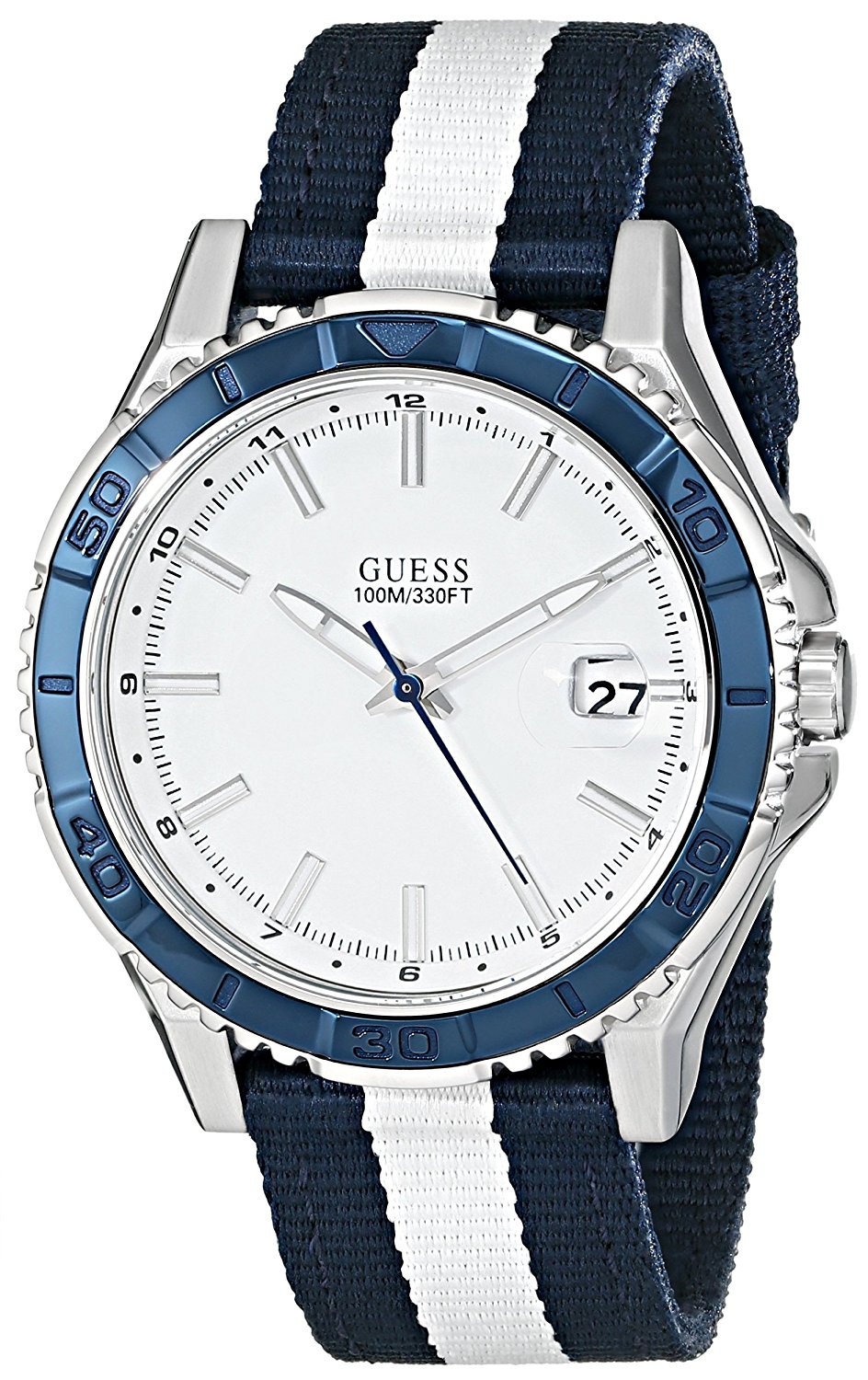 Guess Watches : U0276G3 Quartz Analog Date Nylon Men Watch