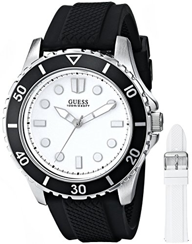 Guess Watches : U0277G1 Quartz Analog Interchangeable Silicone Set Men Watch