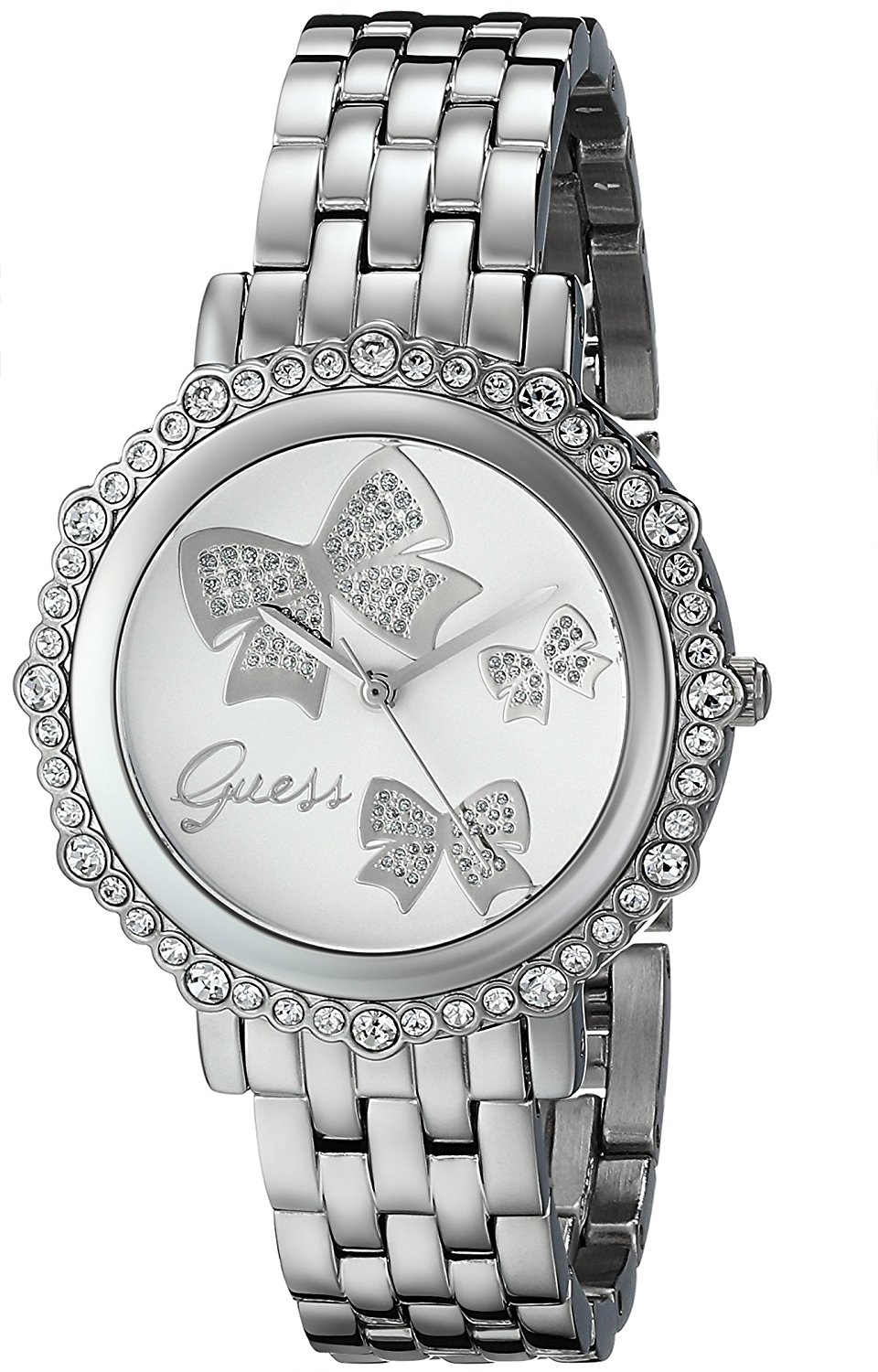 Guess Watches : U0303L1 Silver Dial Metal Band Women Watch