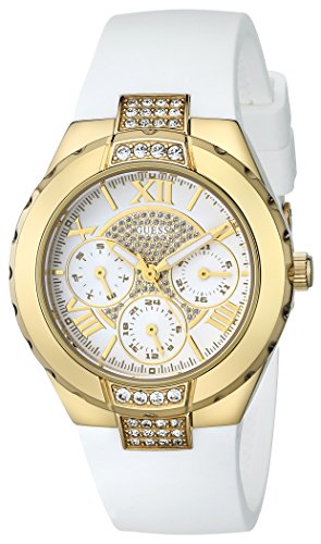 Guess Watches : U0327L1 Quartz Multifunction Dial White Silicone Women Watch