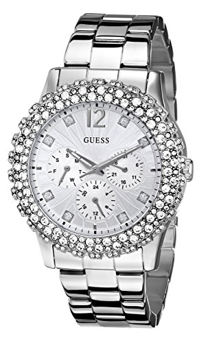 Guess Watches : U0335L1 Quartz Multifunction Dial Crystal Bezel Stainless Steel Women Watch