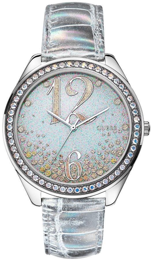 Guess Watches : U0337L1 Quartz Analog Crystallized Bezel Leather Women Watch