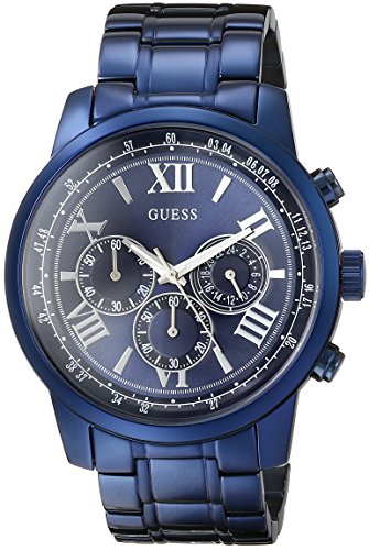 Guess Watches : U0379G5 Quartz Chronograph Blue Plated Stainless Steel Men Watch