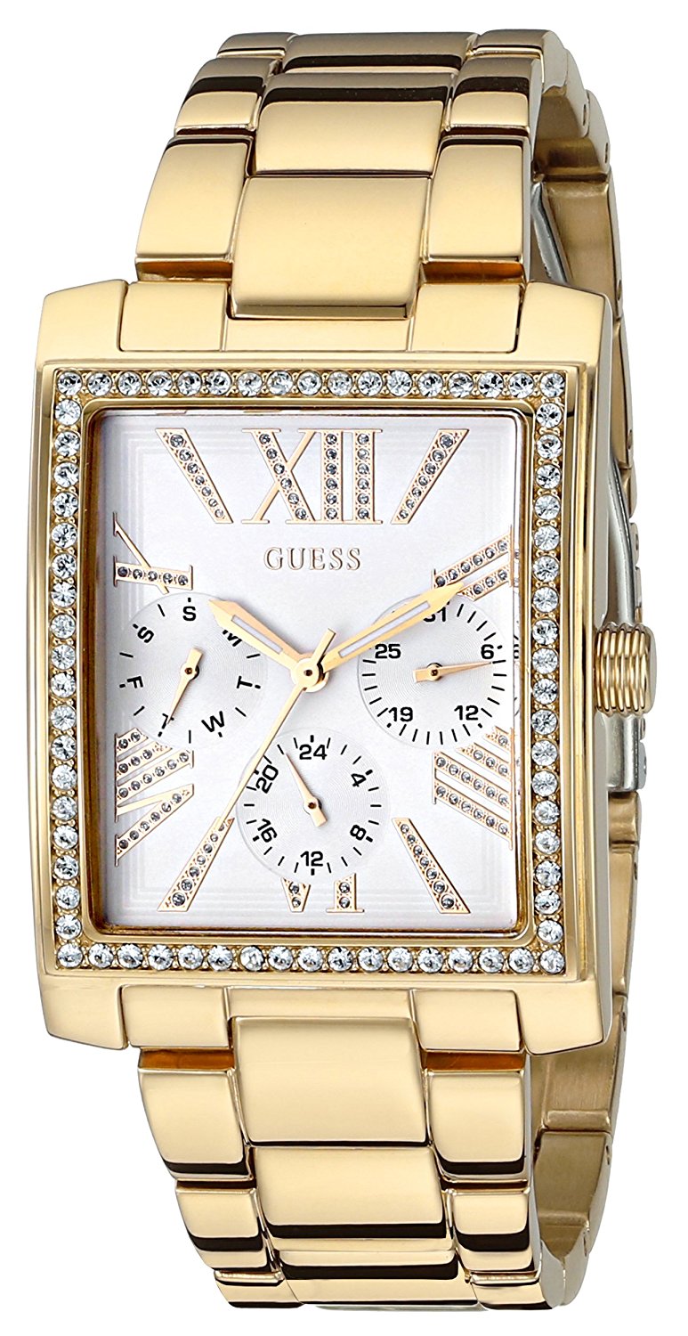 Guess Watches : U0446L2 White Dial Stainless Steel Band Women Watch