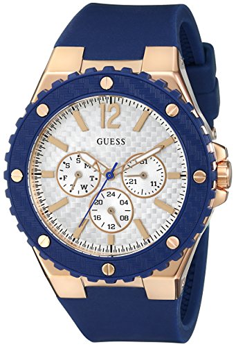 Guess Watches : U0452L3 Quartz Multifunction Dial Navy Blue Silicone Women Watch